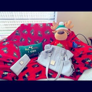 Tignanello- BEAUTIFUL Purse and Wallet Light Blue Soft Pebble Leather